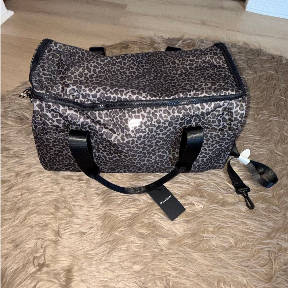 New Fabletics The Convertible Tote Travel Bag Choco Leopard O/S